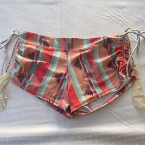Uintah Collection NEW Southwest Boho Cinch Side Swim Shorts 2 M